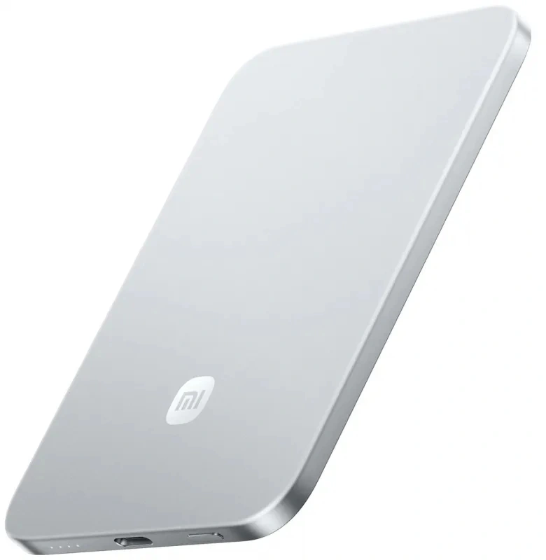 Мобильный аккумулятор Xiaomi UltraThin Magnetic Power Bank 5000 15W GL 5000mAh QC/PD 22.5W 3A USB-C беспров.зар. серебристый (BHR08Z2GL) — миниатюра 2
