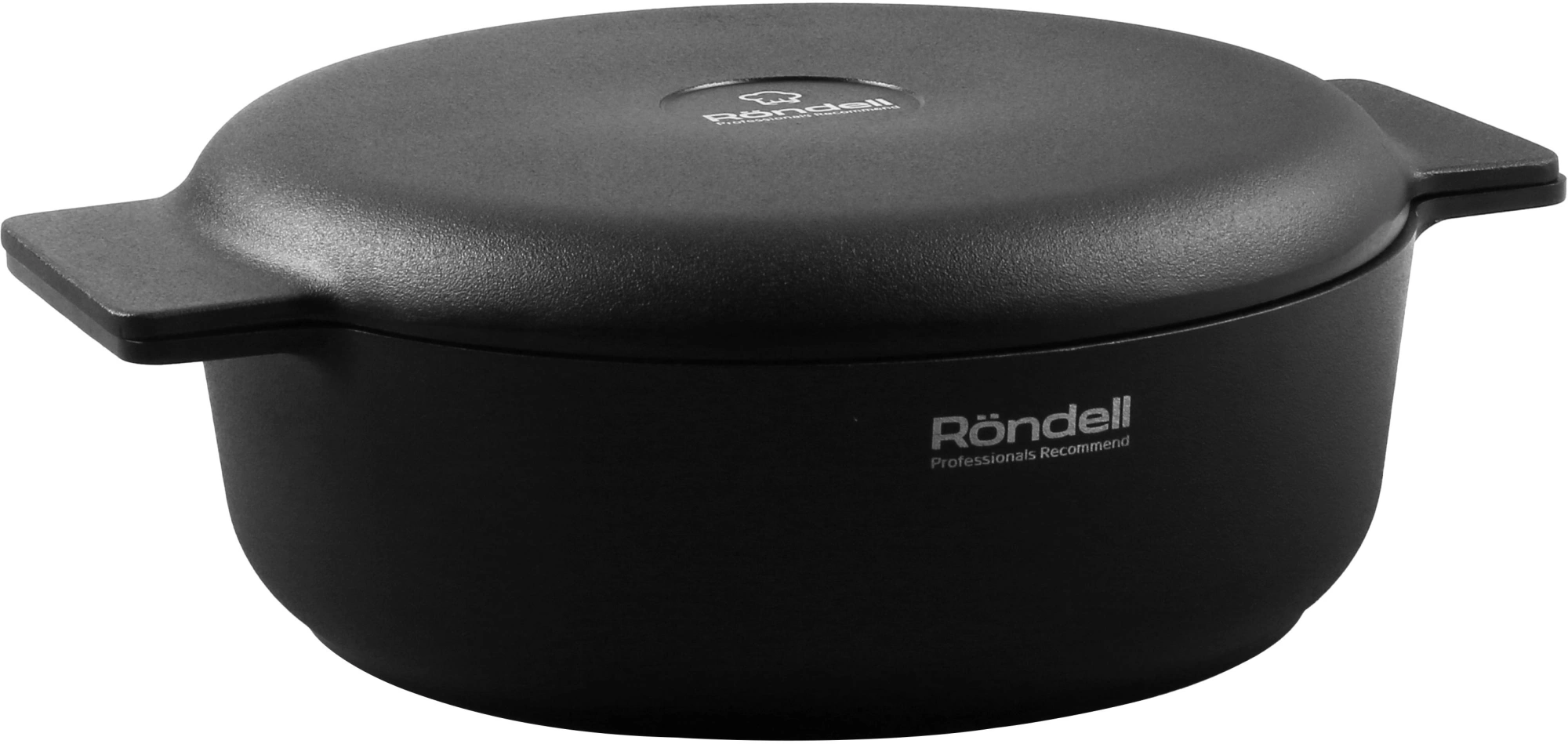 Сотейник Rondell Black Edition RDA-2098 3.2л. d=24см (с крышкой) черный — фото 1