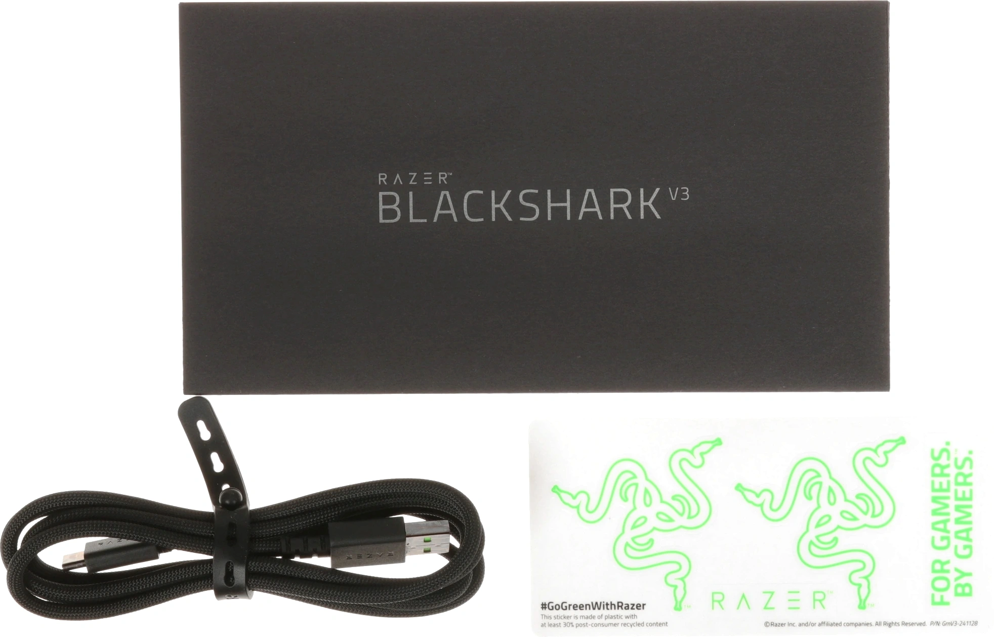 Наушники с микрофоном Razer BlackShark V3 черный 1.5м мониторные BT оголовье (RZ04-05410100-R3M1) — миниатюра 8