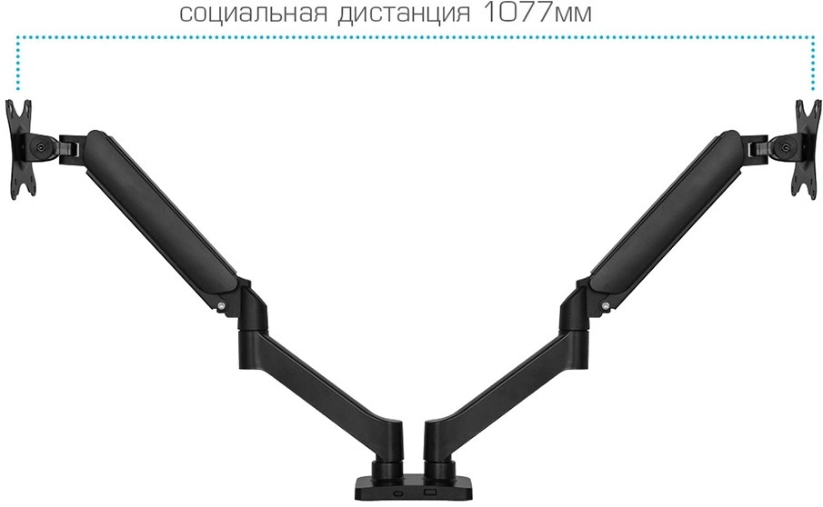 Кронштейн для мониторов Arm Media LCD-T23 черный 17"-32" макс.18кг настольный поворот и наклон — миниатюра 6