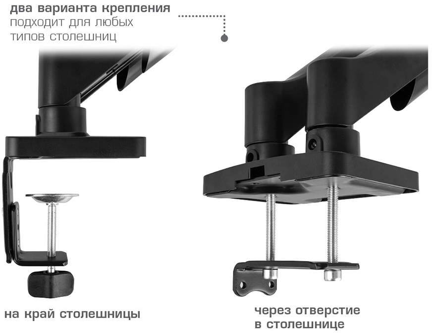 Кронштейн для мониторов Arm Media LCD-T23 черный 17"-32" макс.18кг настольный поворот и наклон — миниатюра 7