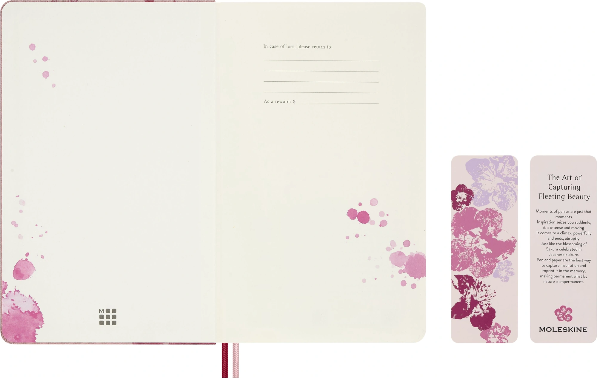 Блокнот Moleskine LIMITED EDITION САКУРА LESU09QP062 Large 130х210мм обложка текстиль 176стр. нелинованный твердая обложка розовый 2026 — миниатюра 2