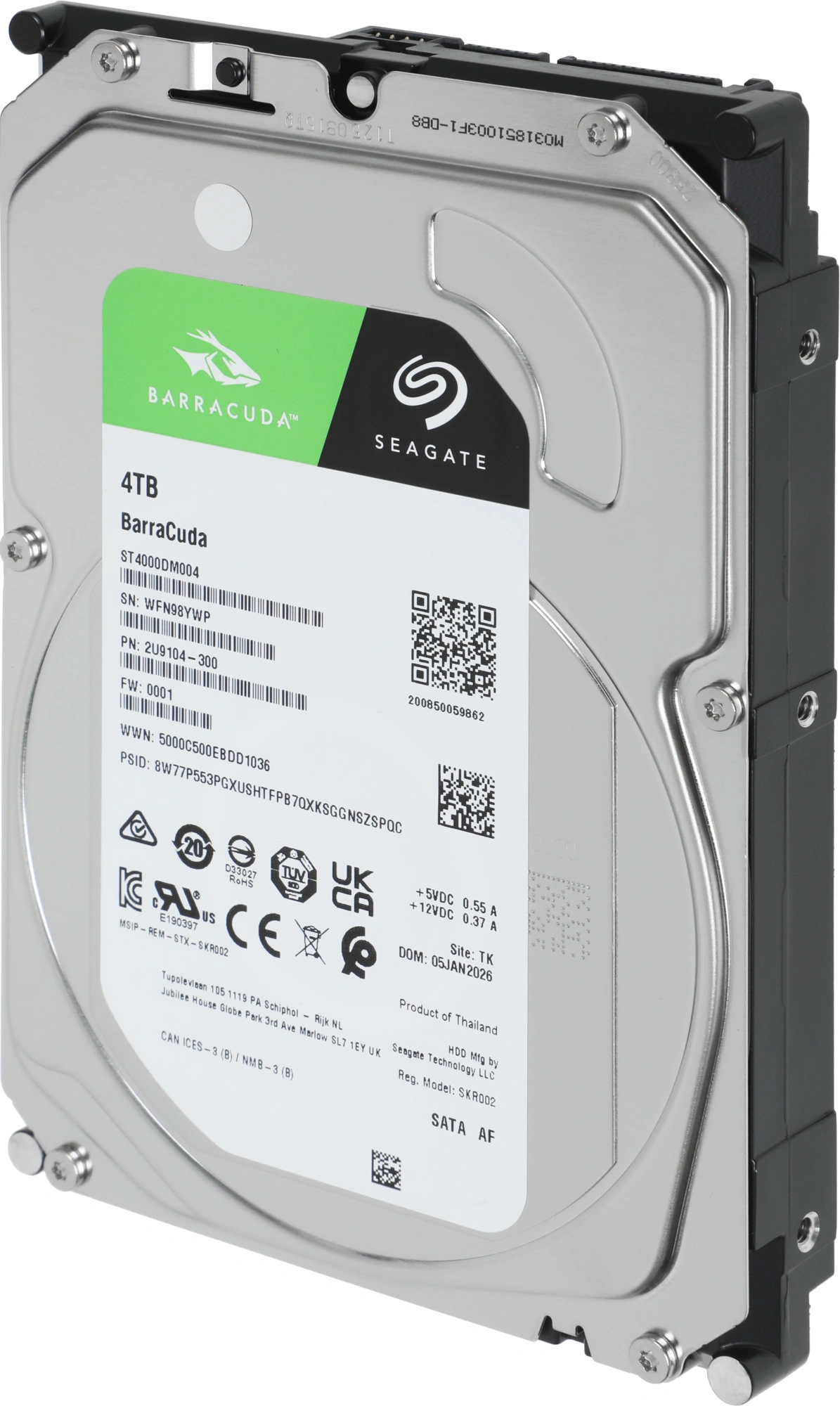 Жесткий диск Seagate SATA-III 4TB ST4000DM004 Barracuda 4KN (5400rpm) 256Mb 3.5" Rtl — миниатюра 2