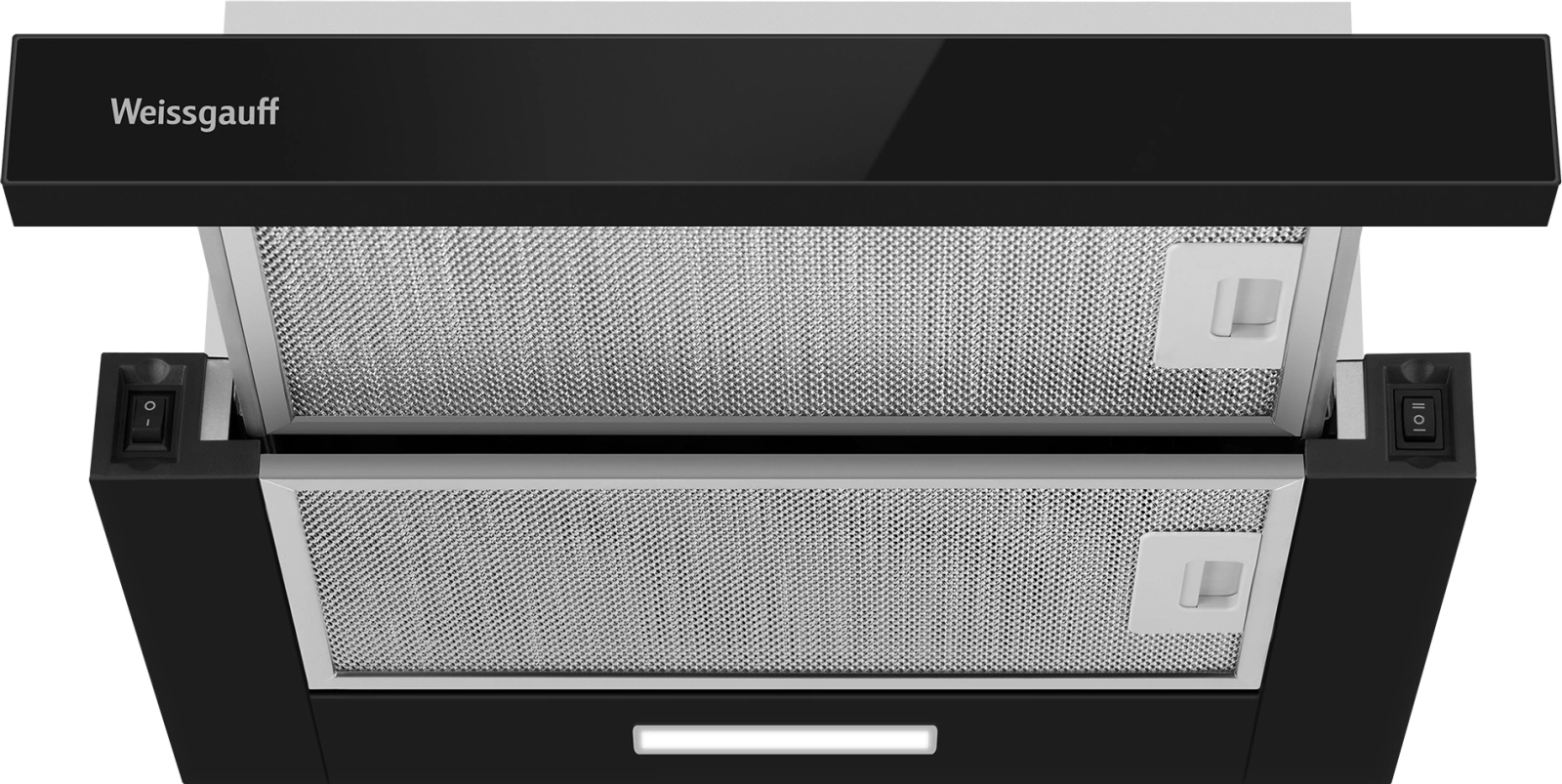 Вытяжка встраиваемая Weissgauff TEL 450 Glass черный управление: кулисные переключатели (1 мотор) — миниатюра 6