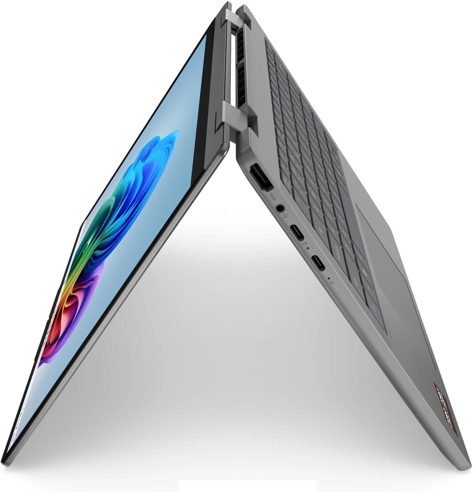 Ноутбук Lenovo IdeaPad 5 2-in-1 14AHP11 Ryzen 5 230 16Gb SSD512Gb AMD Radeon 760M 14" OLED Touch WUXGA (1920x1200) без ОС grey WiFi BT Cam (83UJ0016PS) — миниатюра 5