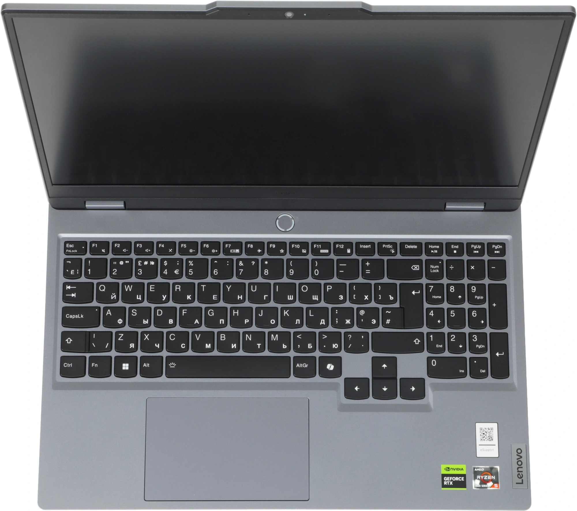 Ноутбук Lenovo LOQ 15ARP9 Ryzen 5 7235HS 16Gb SSD512Gb NVIDIA GeForce RTX 3050 6Gb 15.6" IPS FHD (1920x1080) без ОС grey WiFi BT Cam (83JC0057PS) — миниатюра 5