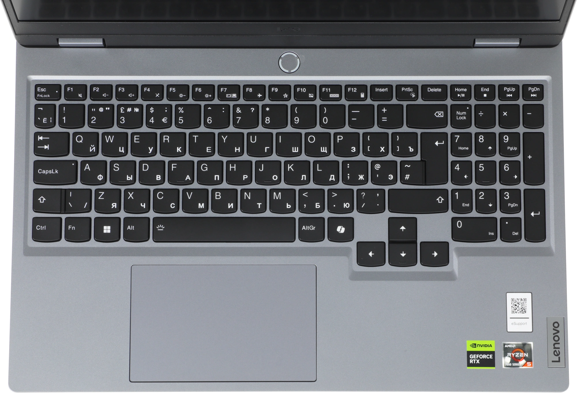 Ноутбук Lenovo LOQ 15ARP9 Ryzen 5 7235HS 16Gb SSD512Gb NVIDIA GeForce RTX 3050 6Gb 15.6" IPS FHD (1920x1080) без ОС grey WiFi BT Cam (83JC0057PS) — миниатюра 4