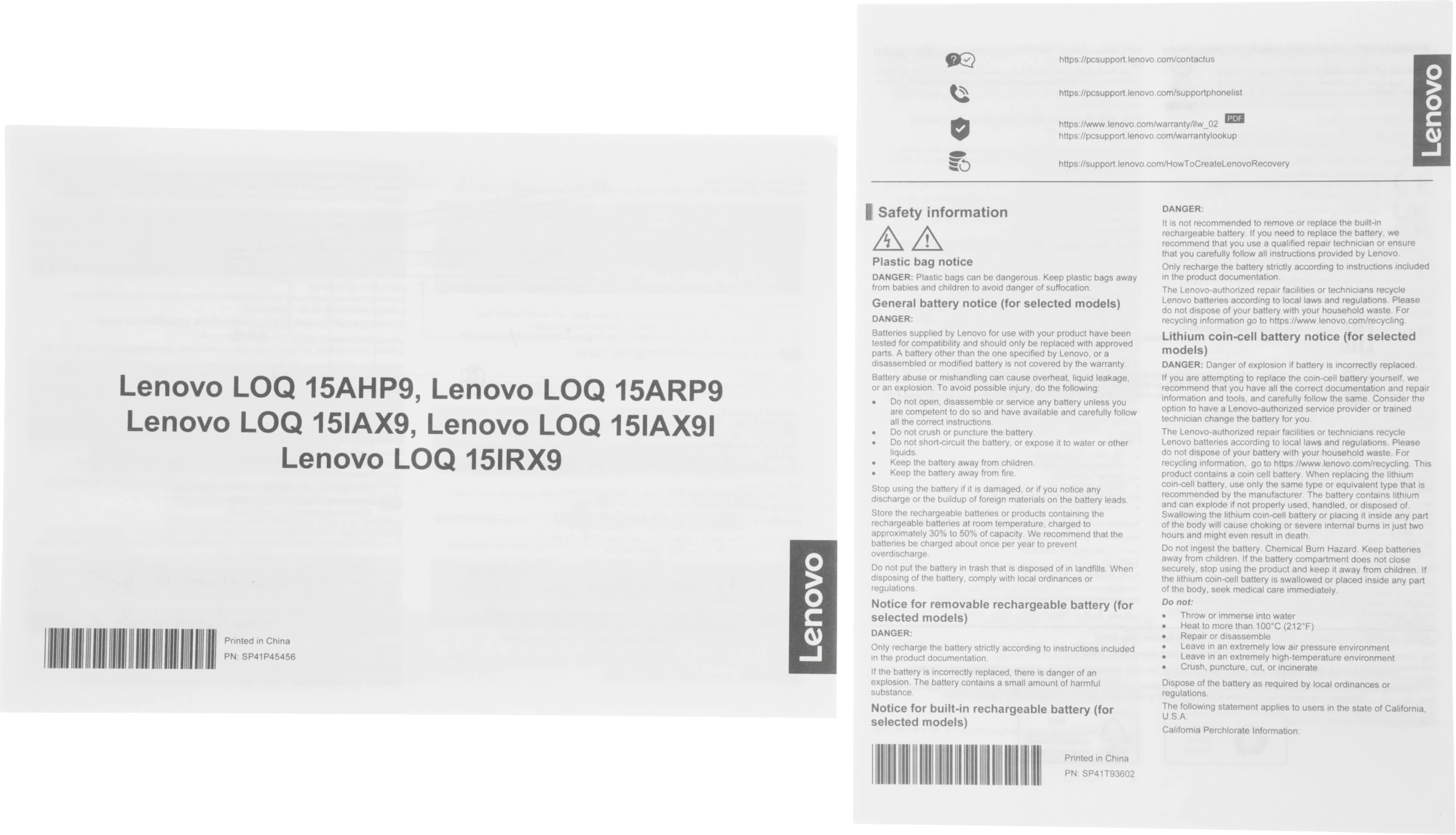 Ноутбук Lenovo LOQ 15ARP9 Ryzen 5 7235HS 16Gb SSD512Gb NVIDIA GeForce RTX 3050 6Gb 15.6" IPS FHD (1920x1080) без ОС grey WiFi BT Cam (83JC0057PS) — миниатюра 6