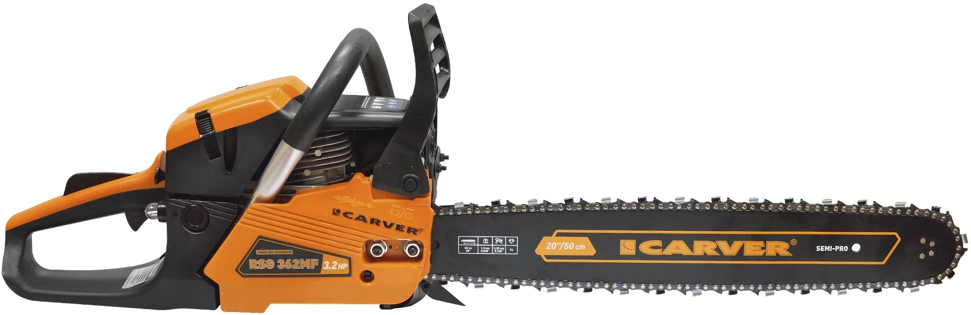 Бензопила Carver 362MF 2400Вт 3.2л.с. дл.шины:20" (50cm) (01.004.00061) — миниатюра 4