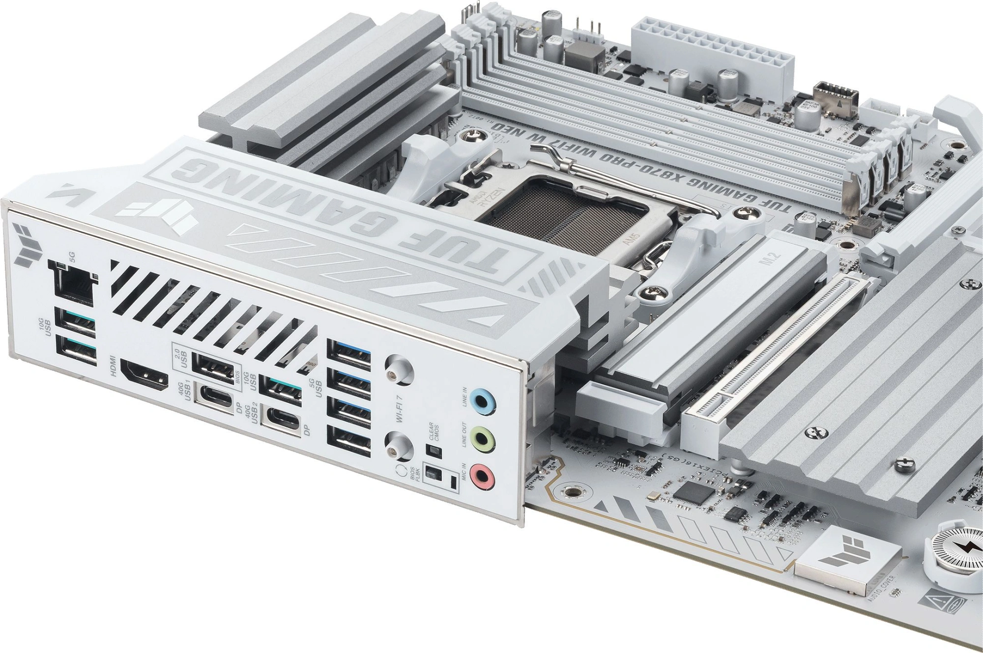 Материнская плата Asus TUF GAMING X870-PRO WIFI7 W NEO Socket AM5 AMD X870 4xDDR5 ATX AC`97 8ch(7.1) 5Gigabit RAID+HDMI — миниатюра 8