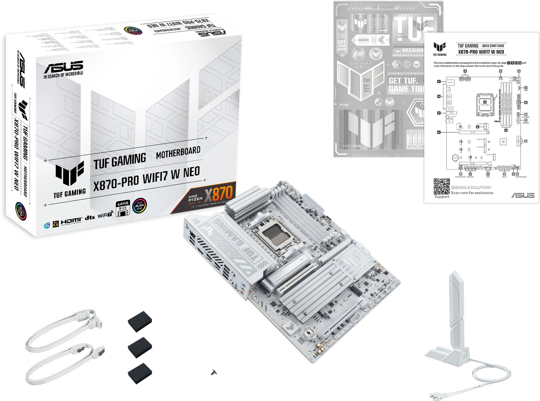 Материнская плата Asus TUF GAMING X870-PRO WIFI7 W NEO Socket AM5 AMD X870 4xDDR5 ATX AC`97 8ch(7.1) 5Gigabit RAID+HDMI — миниатюра 11