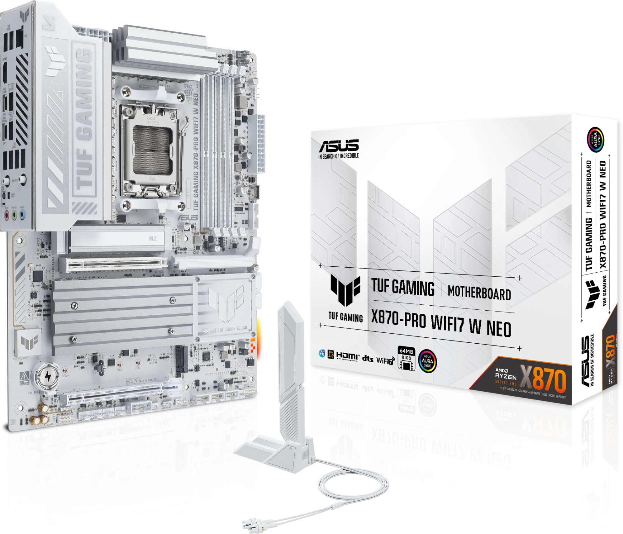 Материнская плата Asus TUF GAMING X870-PRO WIFI7 W NEO Socket AM5 AMD X870 4xDDR5 ATX AC`97 8ch(7.1) 5Gigabit RAID+HDMI — миниатюра 10