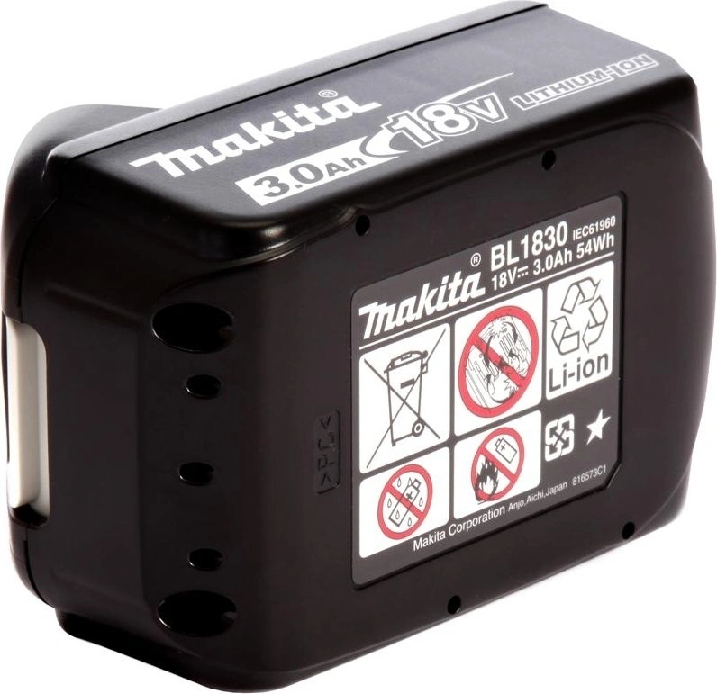 Батарея аккумуляторная Makita BL1830B 18В 3Ач Li-Ion (632G12-3) — миниатюра 5