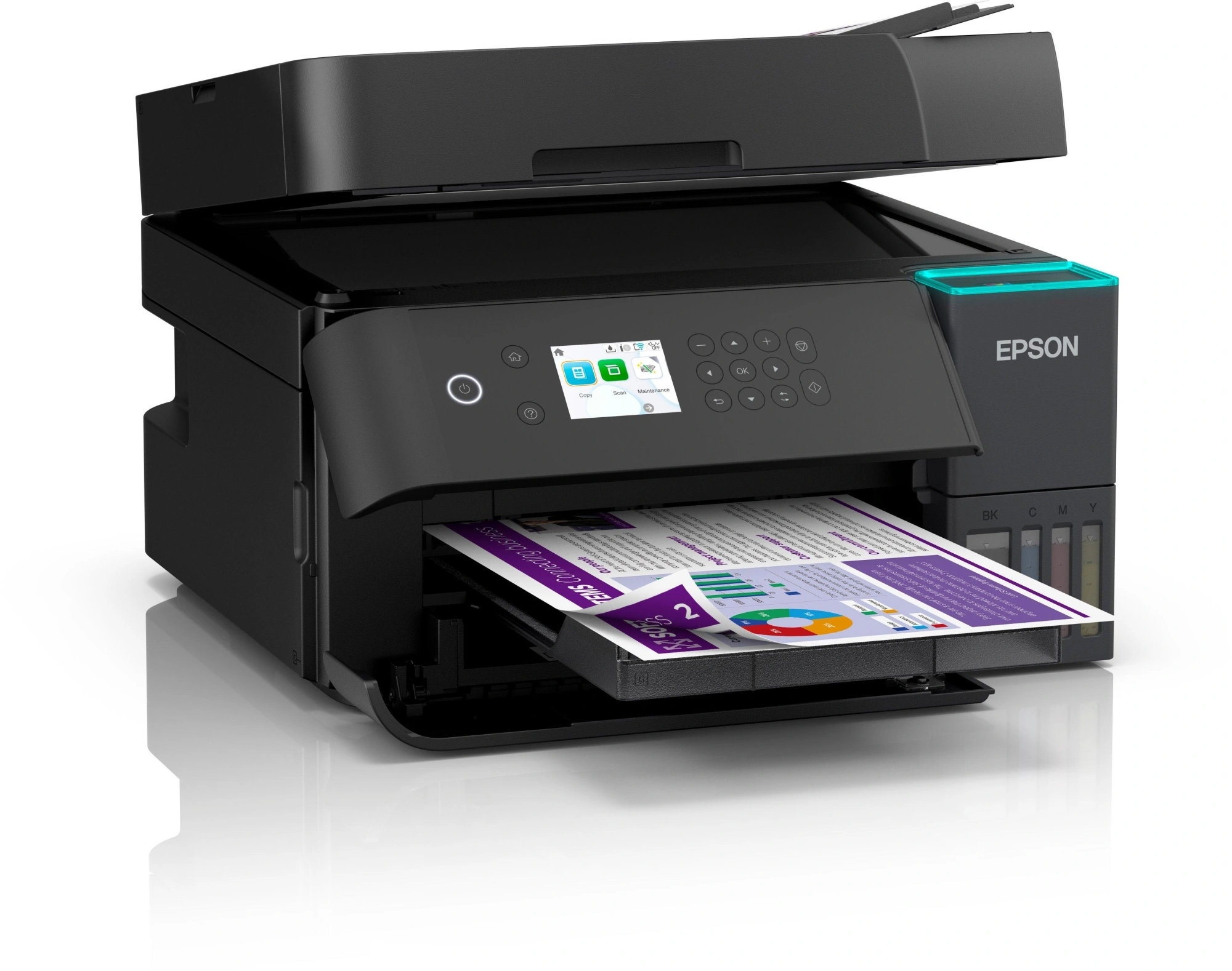МФУ струйный Epson EcoTank L6370 (C11CL43403/C11CL43406) A4 Duplex WiFi черный — миниатюра 4