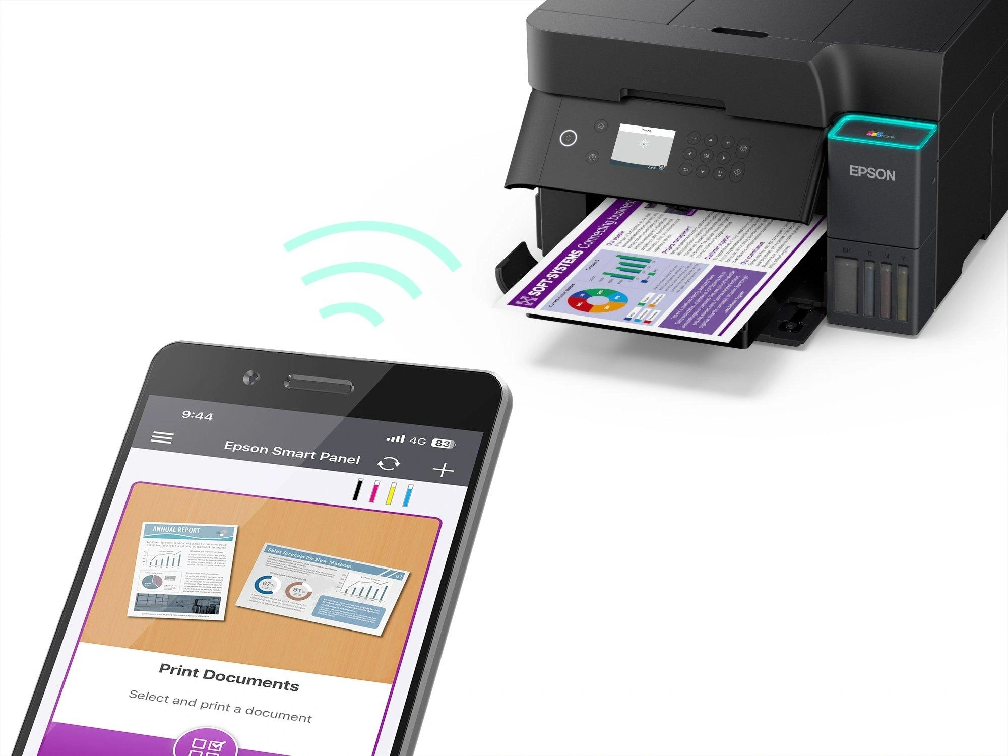МФУ струйный Epson EcoTank L6370 (C11CL43403/C11CL43406) A4 Duplex WiFi черный — миниатюра 7