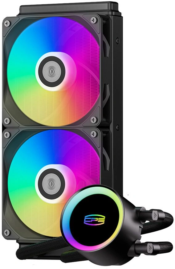 Система водяного охлаждения PcCooler DA240 Max ARGB Soc-AM5/AM4/1200/1700/1851 черный 4-pin 33.8dB Al 270W Ret (DA240V2-BKAWXX-GL) — миниатюра 2