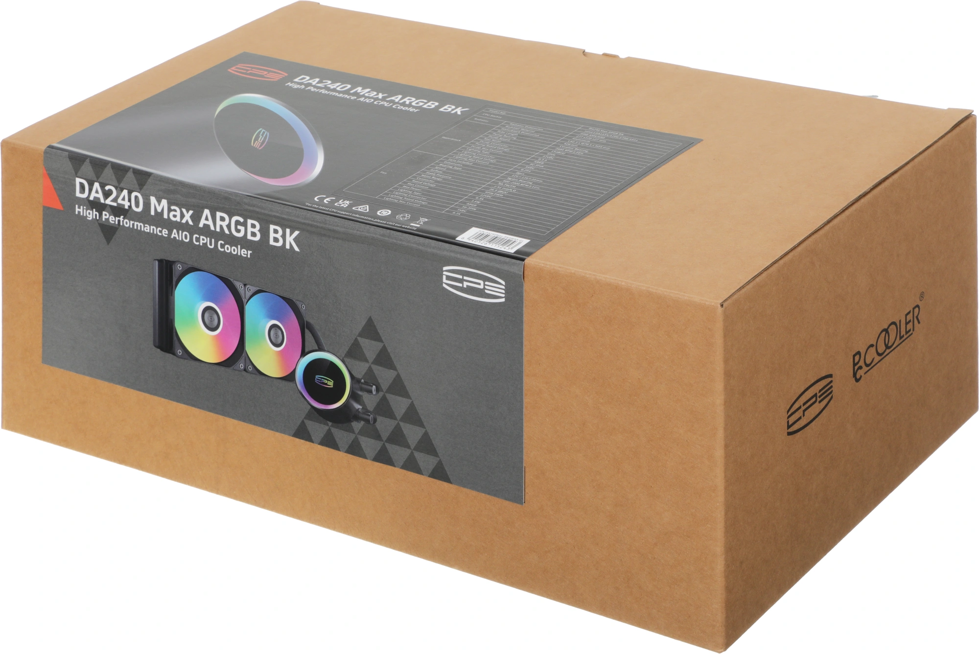 Система водяного охлаждения PcCooler DA240 Max ARGB Soc-AM5/AM4/1200/1700/1851 черный 4-pin 33.8dB Al 270W Ret (DA240V2-BKAWXX-GL) — миниатюра 3