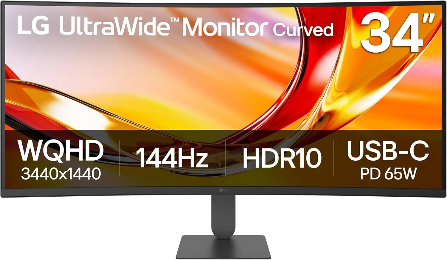 Монитор LG 34" UltraWide 34U640B-B черный VA LED 21:9 HDMI матовая HAS 300cd 178гр/178гр 3440x1440 144Hz FreeSync Premium DP UW USB 7.7кг — фото 1