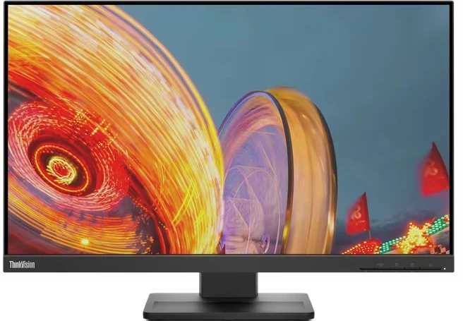 Монитор Lenovo 23.8" ThinkVision E24q-20 черный IPS 4ms 16:9 HDMI M/M матовая HAS Piv 1000:1 300cd 178гр/178гр 2560x1440 75Hz DP 2K 5.05кг — фото 1