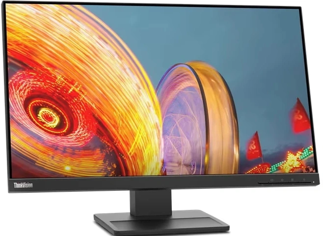 Монитор Lenovo 23.8" ThinkVision E24q-20 черный IPS 4ms 16:9 HDMI M/M матовая HAS Piv 1000:1 300cd 178гр/178гр 2560x1440 75Hz DP 2K 5.05кг — миниатюра 2