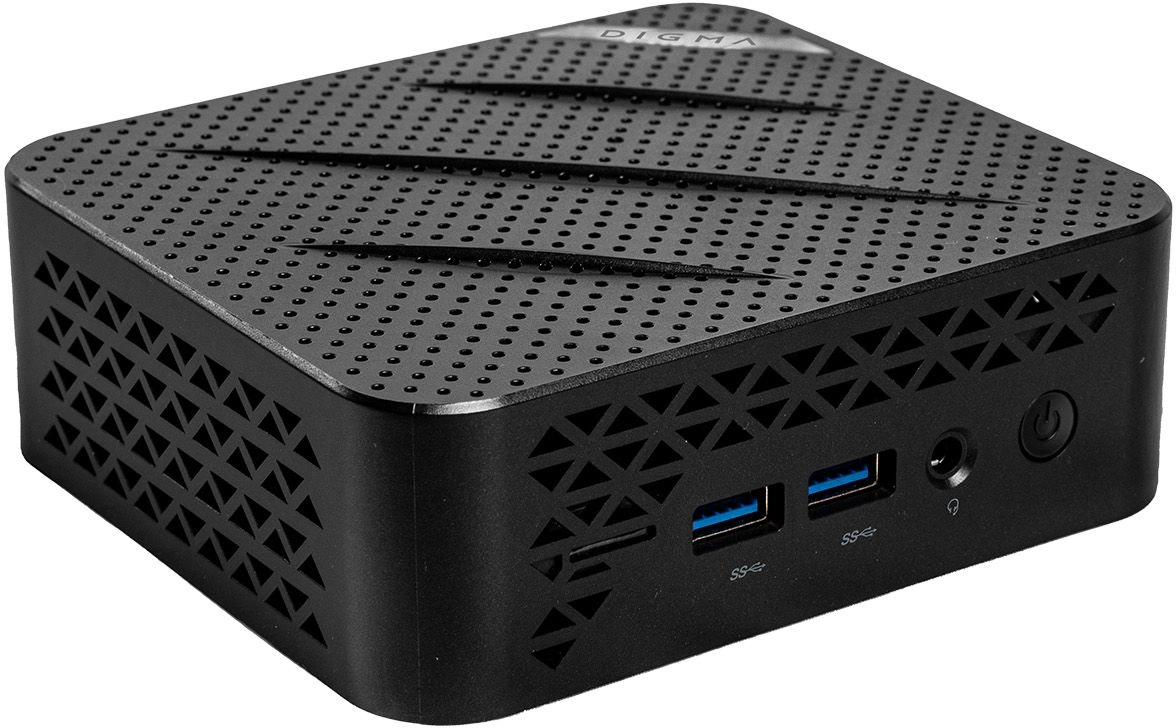 Неттоп Digma Mini Office Cel N4505 (2) 8Gb SSD256Gb UHDG 750 Windows 11 Pro GbitEth WiFi BT 45W черный (RUS) (DPCN-8CXW02) — миниатюра 2