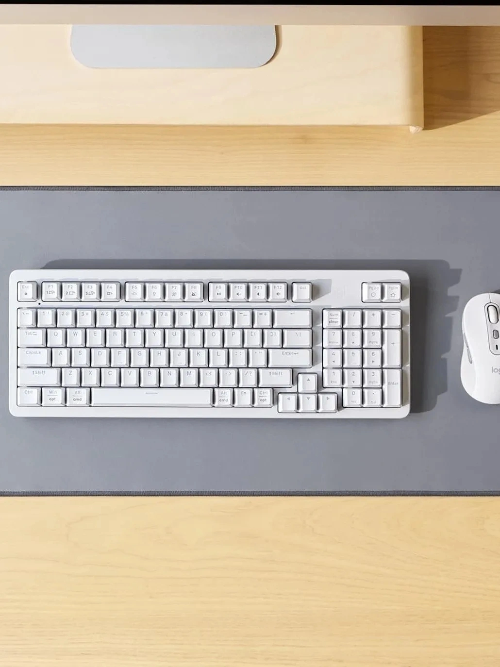Клавиатура Logitech K868 механическая белый USB беспроводная BT/Radio (920-013913) — миниатюра 3