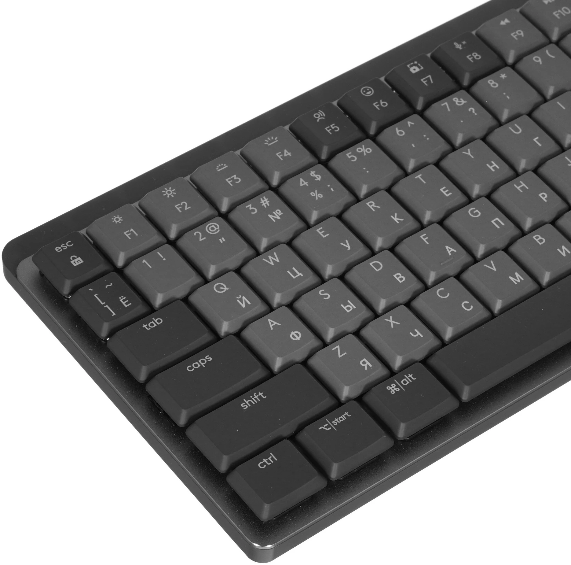 Клавиатура Logitech MX Mechanical механическая черный USB беспроводная BT/Radio slim LED (920-010766) — миниатюра 4
