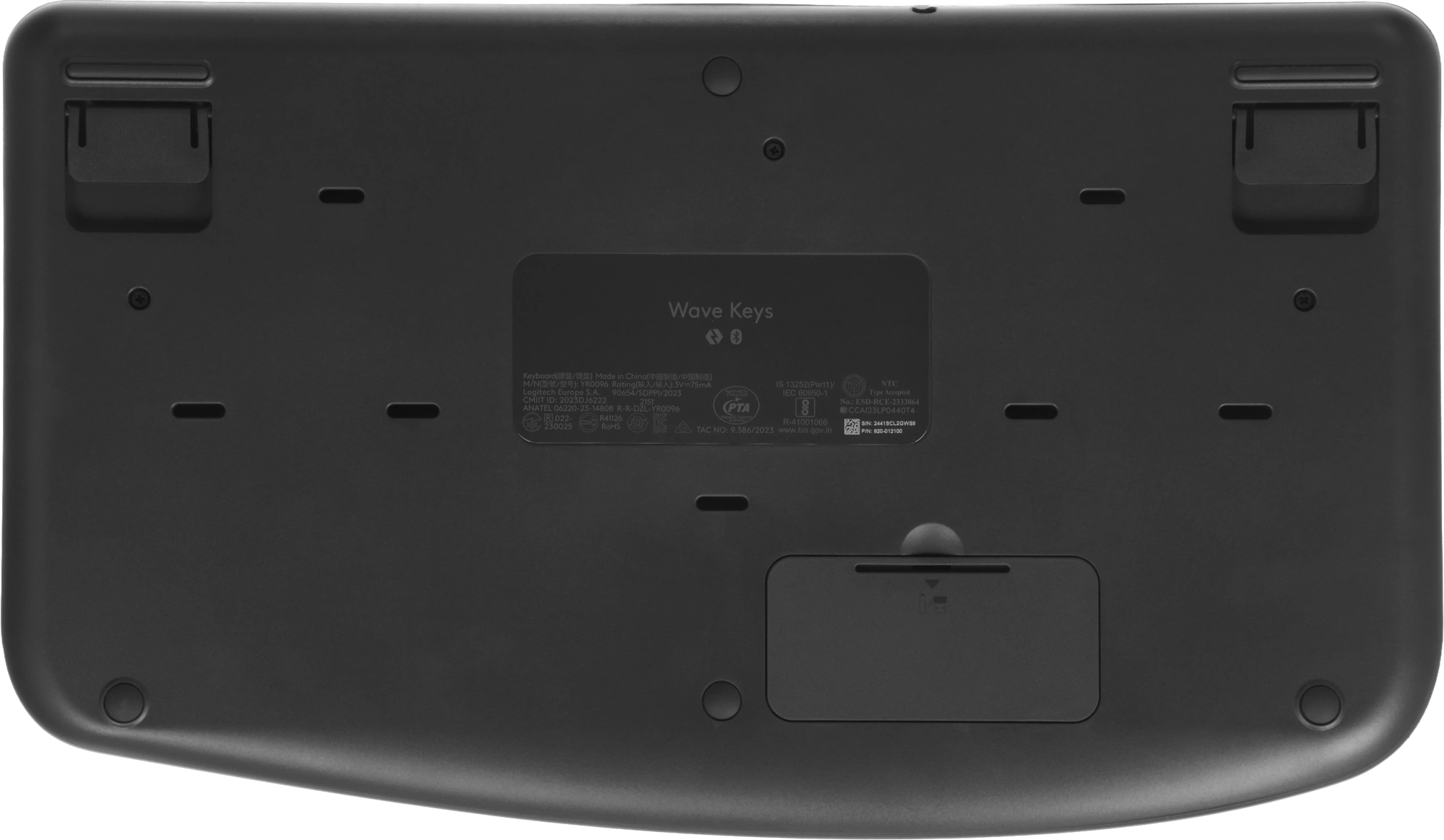 Клавиатура Logitech Wave Keys графитовый USB беспроводная BT/Radio slim Ergo (подставка для запястий) (920-012319) — миниатюра 7