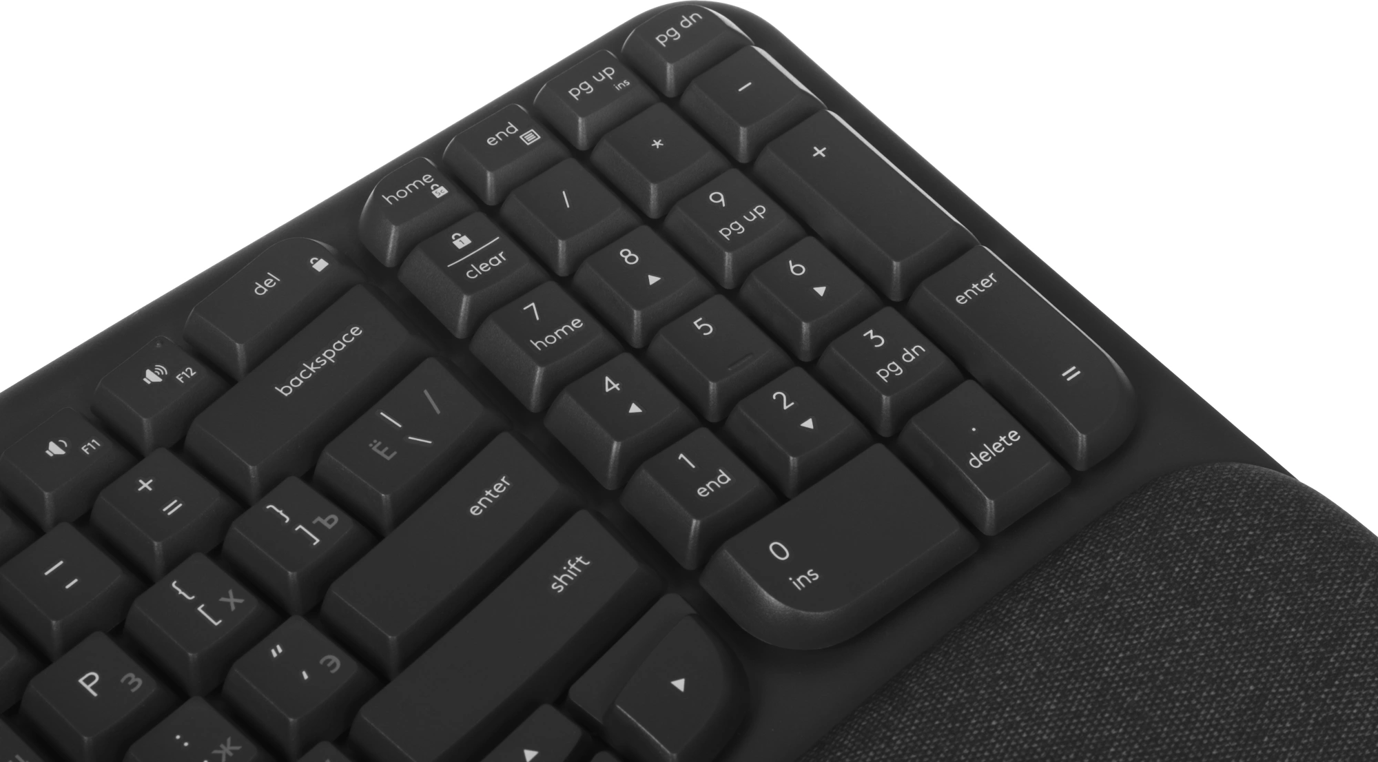 Клавиатура Logitech Wave Keys графитовый USB беспроводная BT/Radio slim Ergo (подставка для запястий) (920-012319) — миниатюра 11