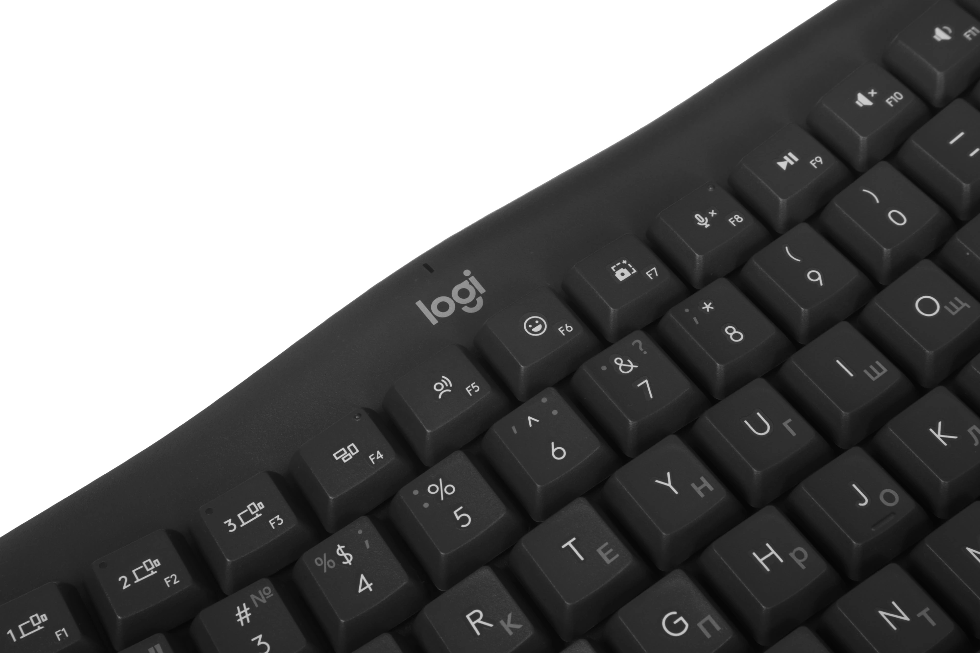 Клавиатура Logitech Wave Keys графитовый USB беспроводная BT/Radio slim Ergo (подставка для запястий) (920-012319) — миниатюра 12