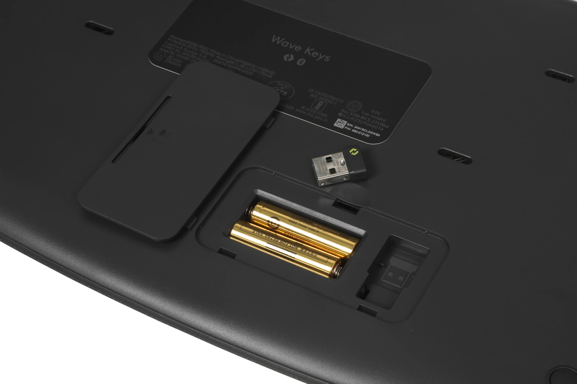 Клавиатура Logitech Wave Keys графитовый USB беспроводная BT/Radio slim Ergo (подставка для запястий) (920-012319) — миниатюра 14