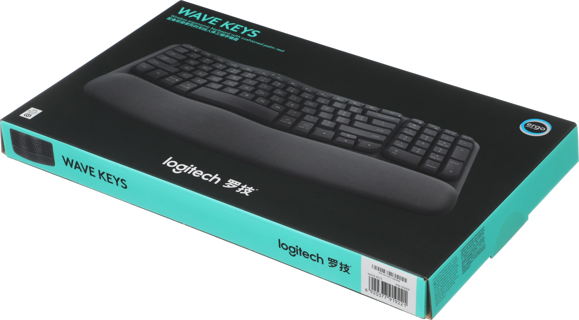 Клавиатура Logitech Wave Keys графитовый USB беспроводная BT/Radio slim Ergo (подставка для запястий) (920-012319) — миниатюра 15