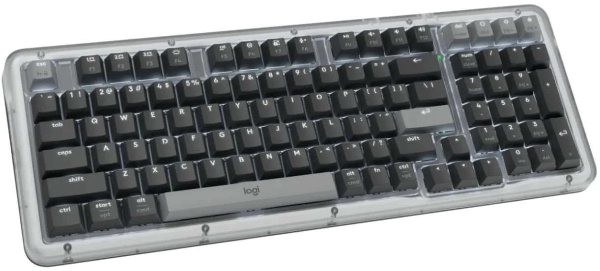 Клавиатура Logitech K98M механическая графитовый USB беспроводная BT/Radio Multimedia LED (подставка для запястий) (920-013040) — миниатюра 3