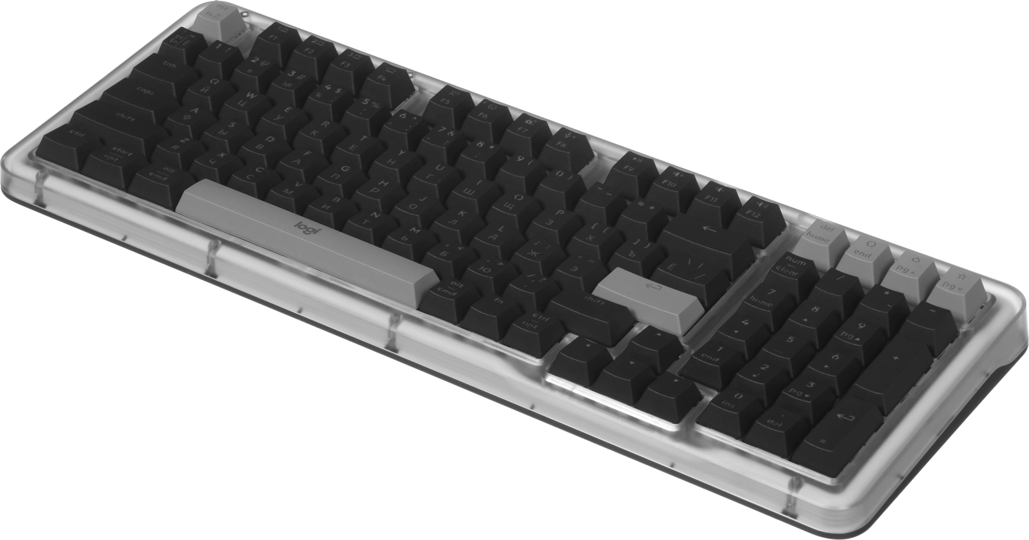 Клавиатура Logitech K98M механическая графитовый USB беспроводная BT/Radio Multimedia LED (подставка для запястий) (920-013040) — миниатюра 7