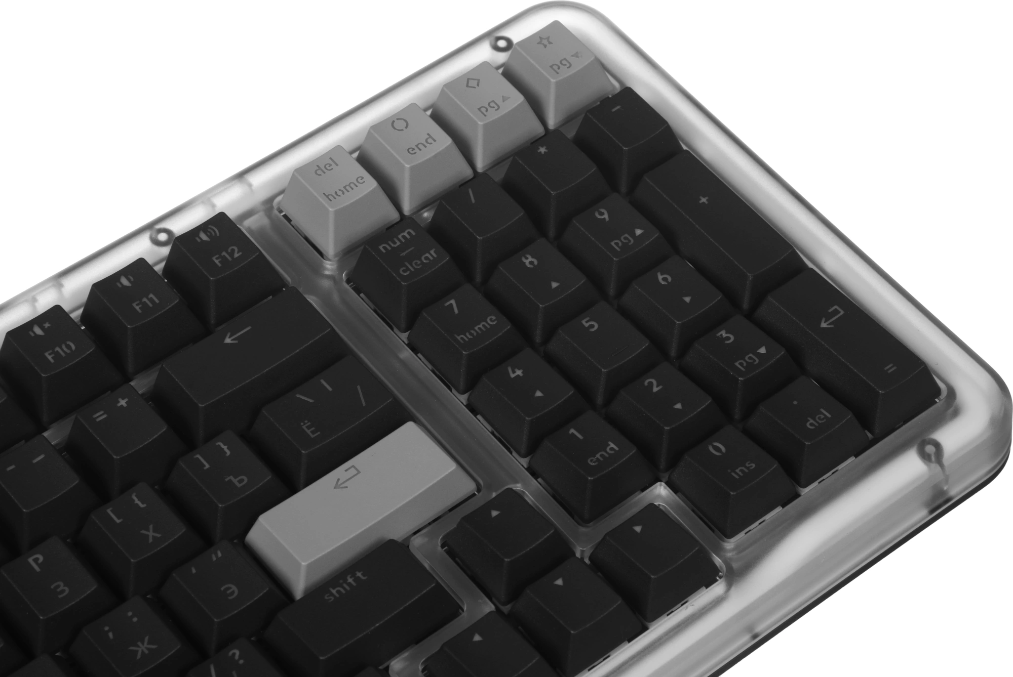 Клавиатура Logitech K98M механическая графитовый USB беспроводная BT/Radio Multimedia LED (подставка для запястий) (920-013040) — миниатюра 9