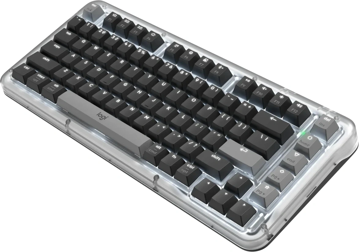 Клавиатура Logitech K75M механическая графитовый USB беспроводная BT/Radio Multimedia LED (подставка для запястий) (920-013299) — миниатюра 3