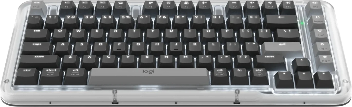 Клавиатура Logitech K75M механическая графитовый USB беспроводная BT/Radio Multimedia LED (подставка для запястий) (920-013299) — миниатюра 5