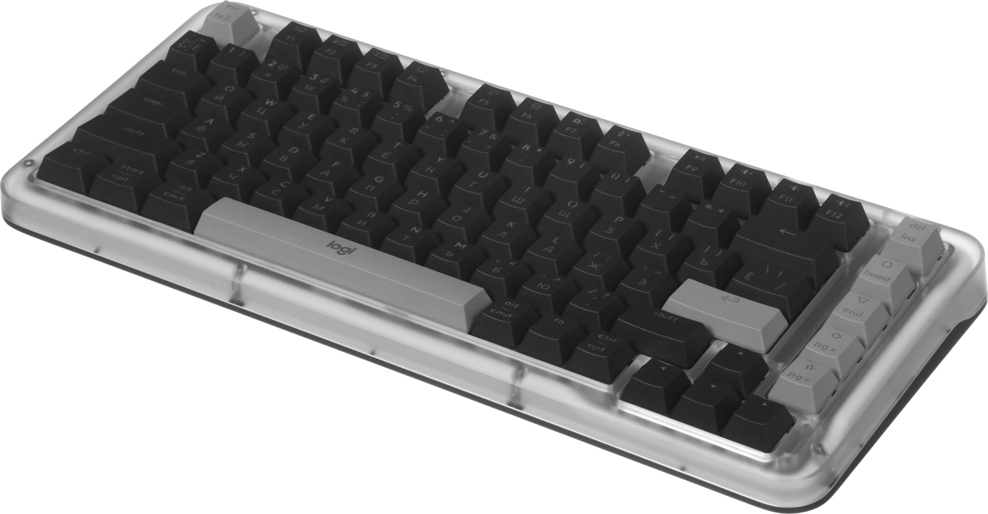 Клавиатура Logitech K75M механическая графитовый USB беспроводная BT/Radio Multimedia LED (подставка для запястий) (920-013299) — миниатюра 11