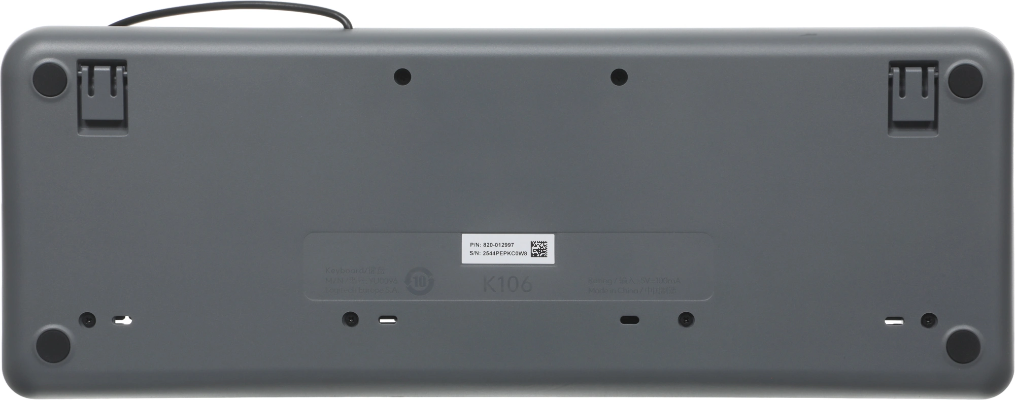 Клавиатура Logitech K106 черный USB slim (920-013902) — миниатюра 3