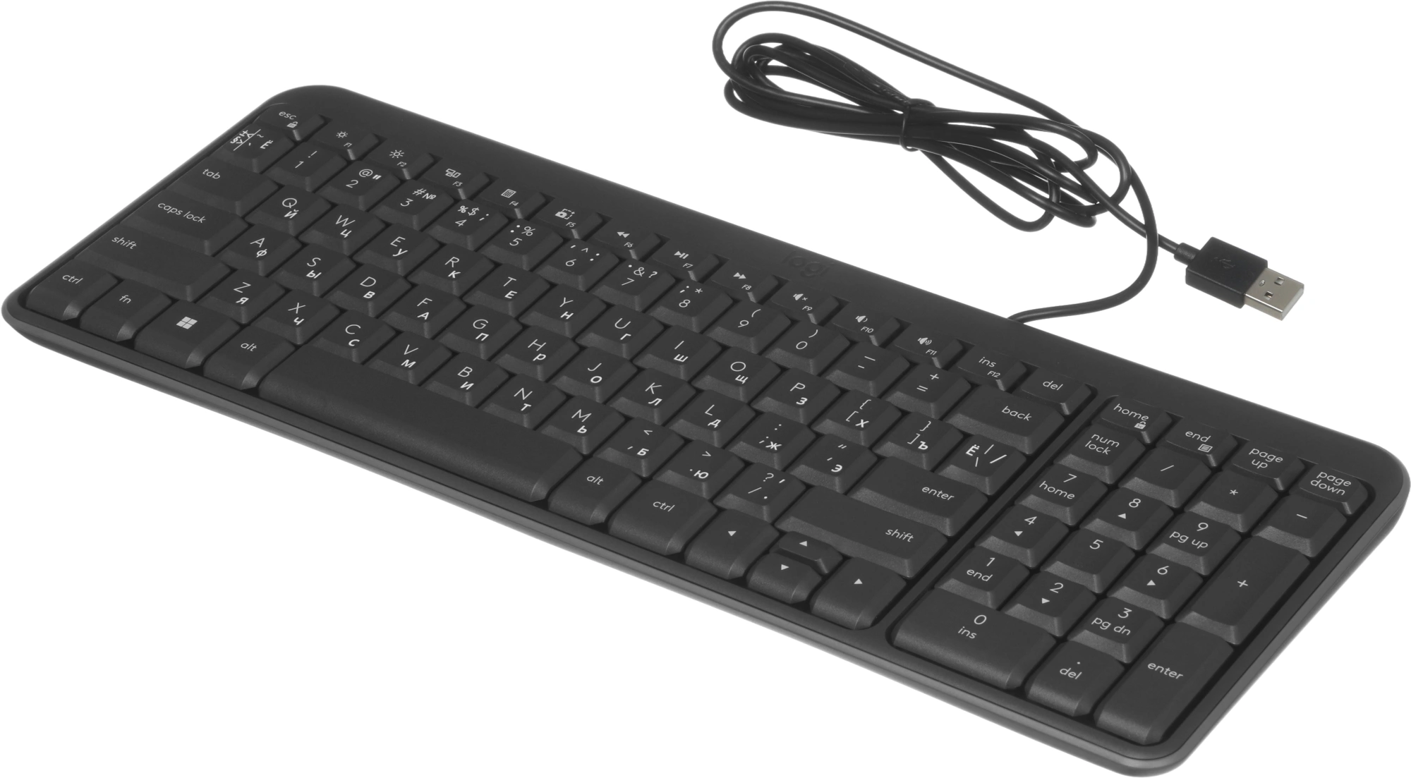 Клавиатура Logitech K106 черный USB slim (920-013902) — миниатюра 7