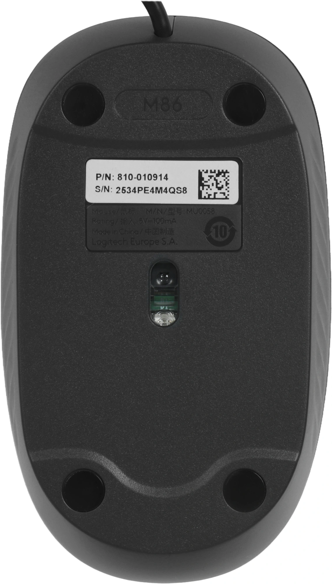 Мышь Logitech M86 черный оптическая 8000dpi USB для ноутбука 2but (910-007661) — миниатюра 5
