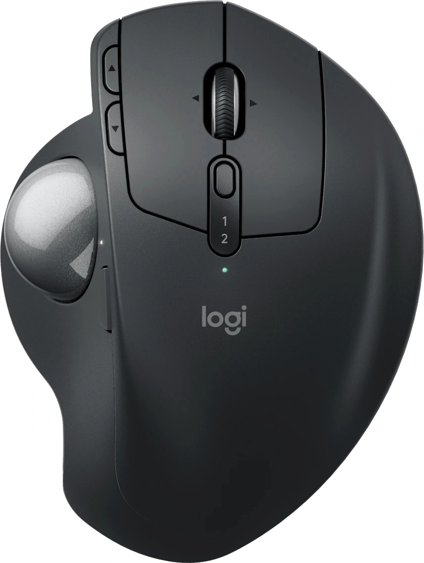 Трекбол Logitech Trackball MX Ergo S графитовый оптическая 2048dpi silent беспров. BT/Radio USB 8but (910-007261) — фото 1