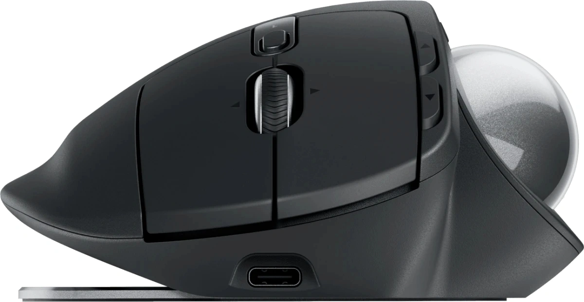 Трекбол Logitech Trackball MX Ergo S графитовый оптическая 2048dpi silent беспров. BT/Radio USB 8but (910-007261) — миниатюра 3