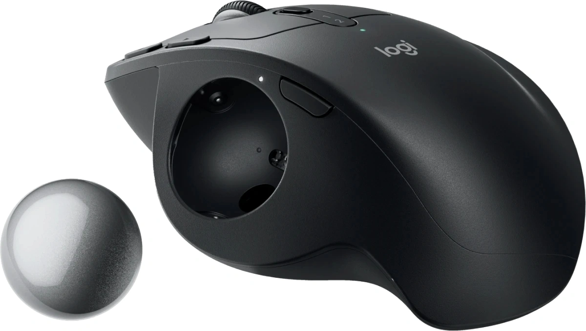 Трекбол Logitech Trackball MX Ergo S графитовый оптическая 2048dpi silent беспров. BT/Radio USB 8but (910-007261) — миниатюра 6