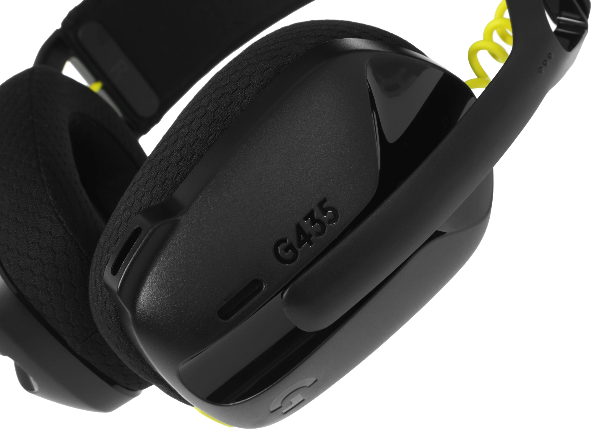Наушники с микрофоном Logitech G435 черный/желтый накладные BT/Radio оголовье (981-001051) — миниатюра 7