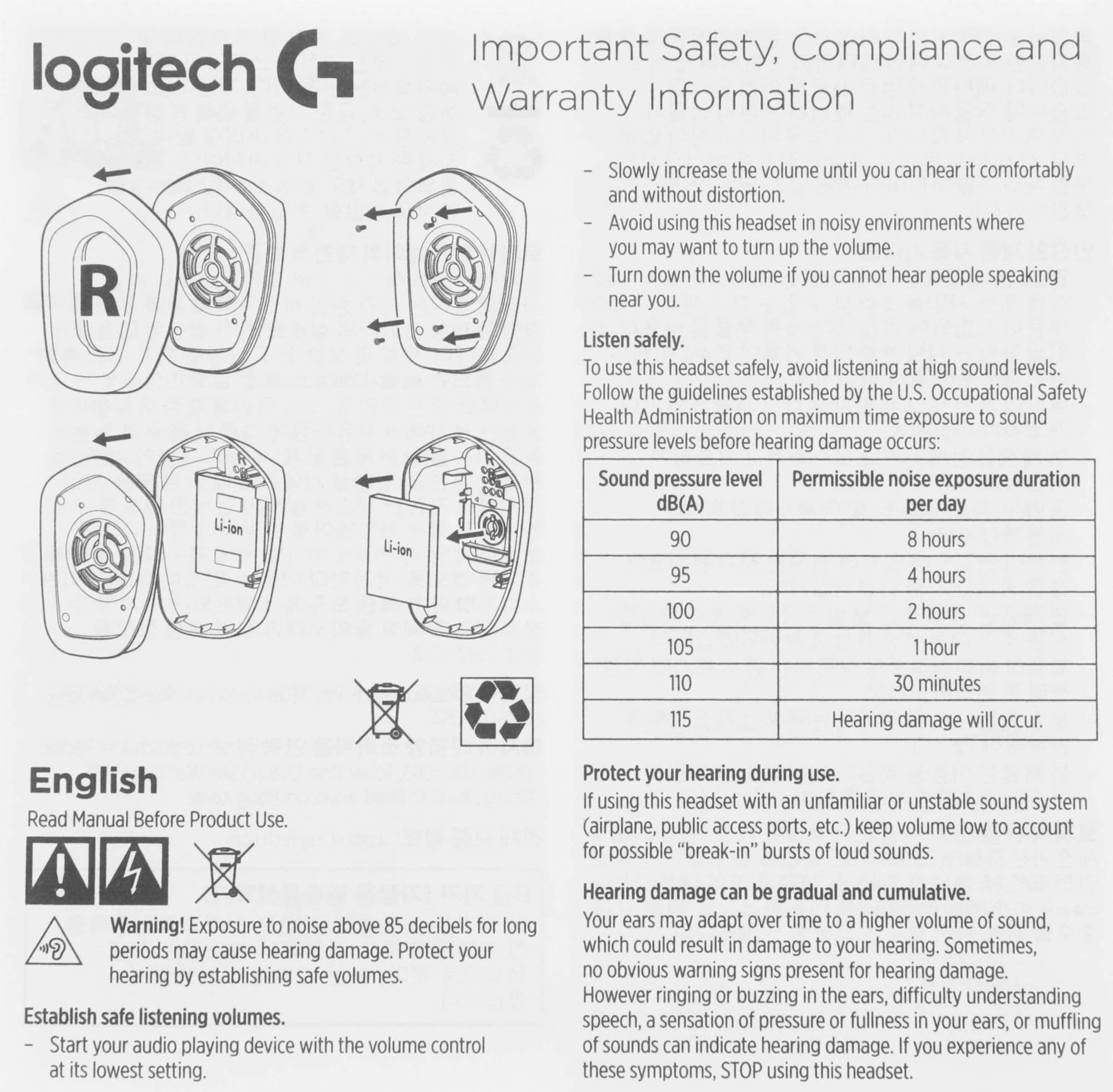 Наушники с микрофоном Logitech G435 белый/синий накладные BT/Radio оголовье (981-001075) — фото 1