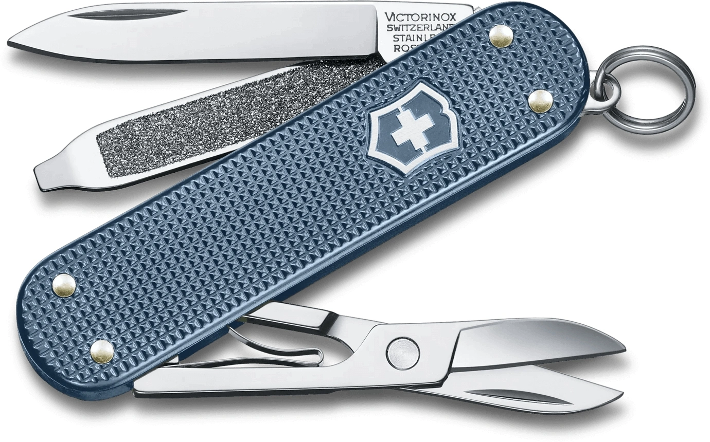 Нож перочинный Victorinox Classic SD Alox LE26 (0.6221.L26) 58мм 5функц. синий подар.коробка — фото 1