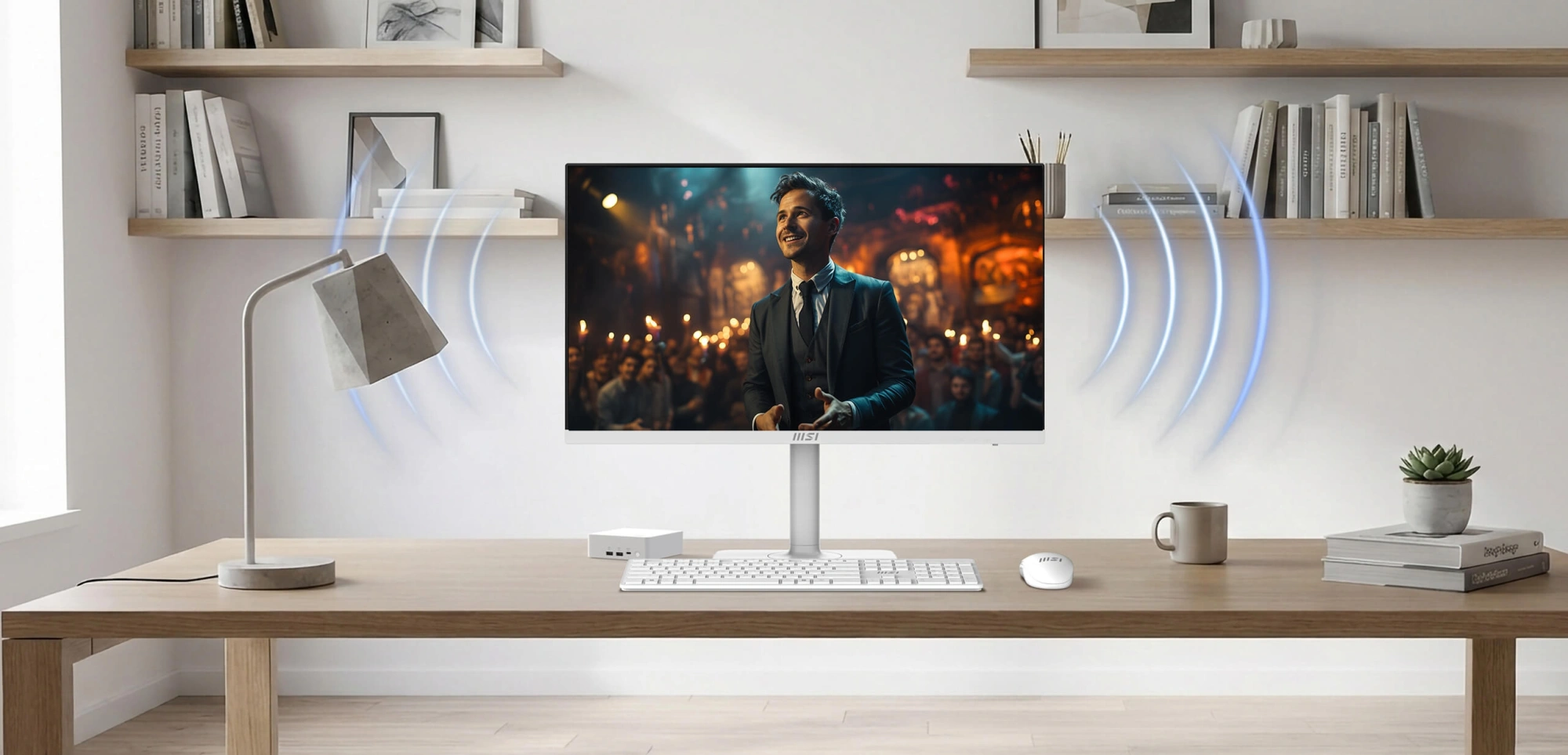 Монитор MSI 27" Pro Max 271PHW E14 белый IPS LED 16:9 HDMI M/M матовая HAS Piv 1000:1 250cd 178гр/178гр 1920x1080 144Hz DP FHD USB 6.4кг — миниатюра 8
