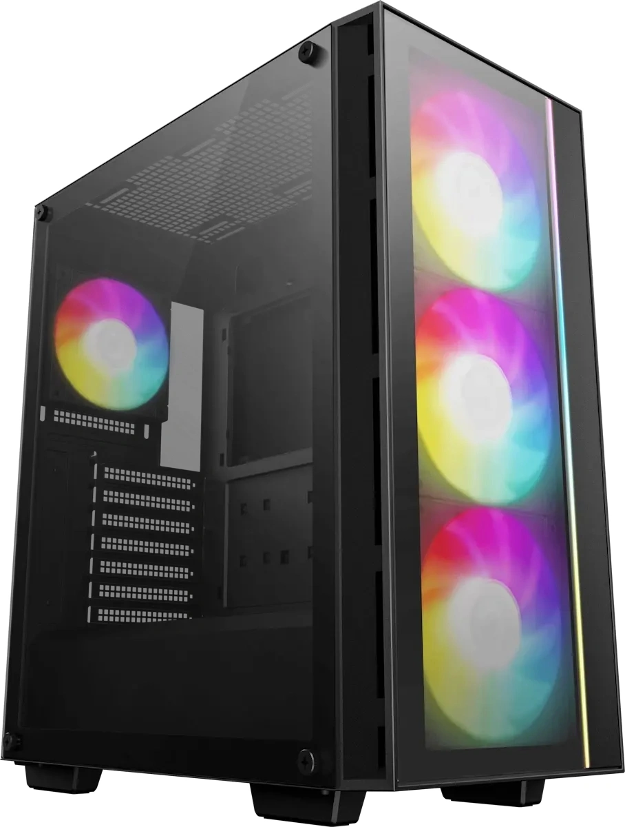 Корпус Deepcool Matrexx 55 V4 C черный без БП ATX 4x120mm 2x140mm 1xUSB3.0 audio bott PSU — фото 1