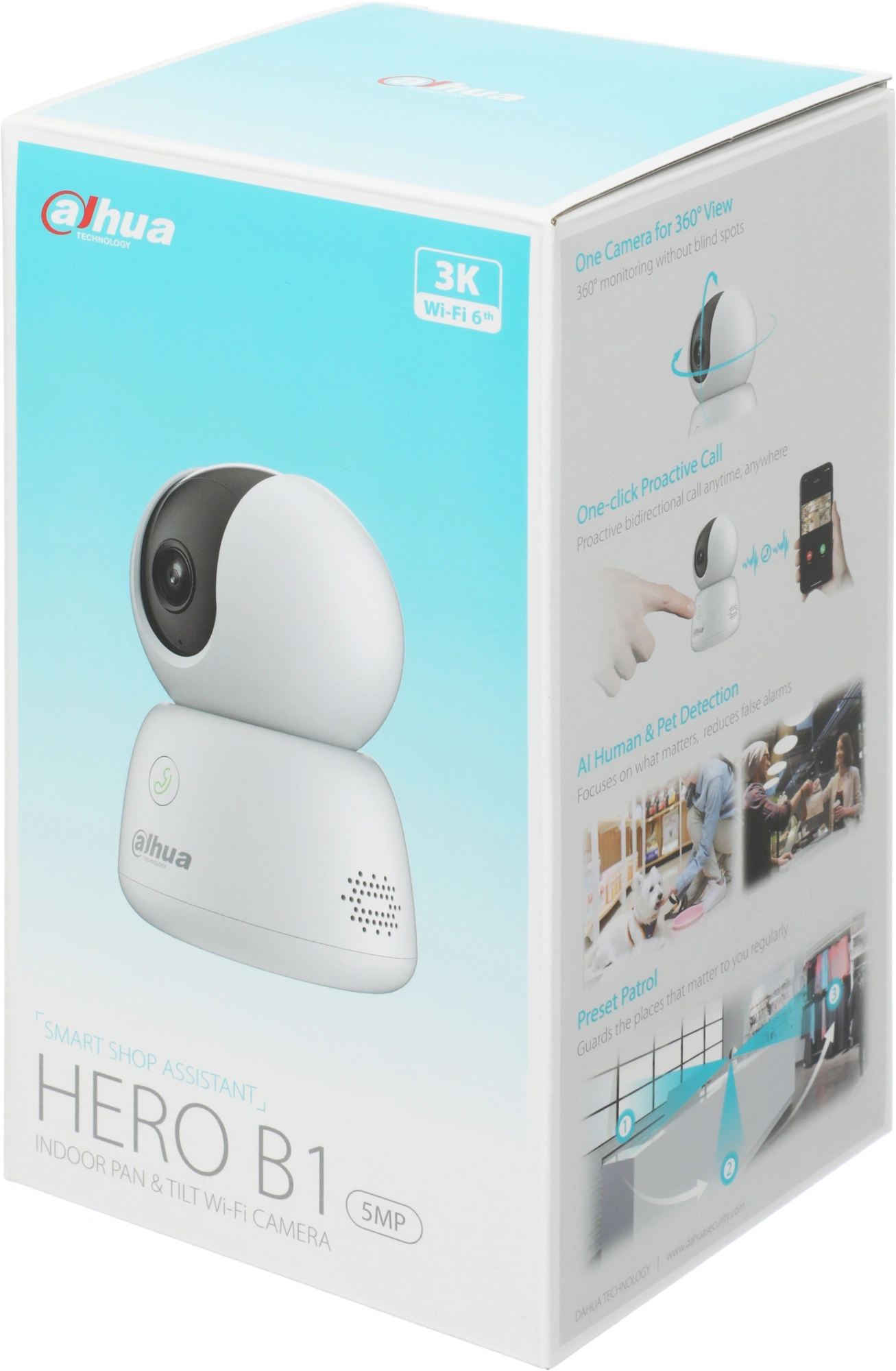Камера видеонаблюдения IP Dahua DH-IPC-H5BP-0280B Wi-Fi 2.8-2.8мм цв. корп.:белый (DH-H5B) — миниатюра 12